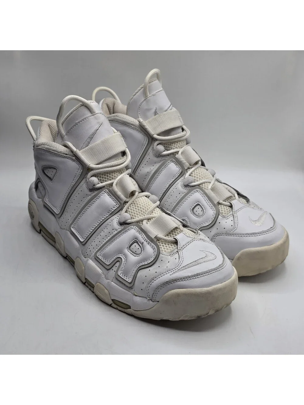 Nike Air More Uptempo 2006 White Metallic Silver Gold 312971-101 Mens Size 11
